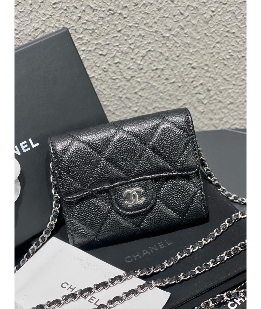 CHANEL Черная кожаная сумка через плечо, фото 2