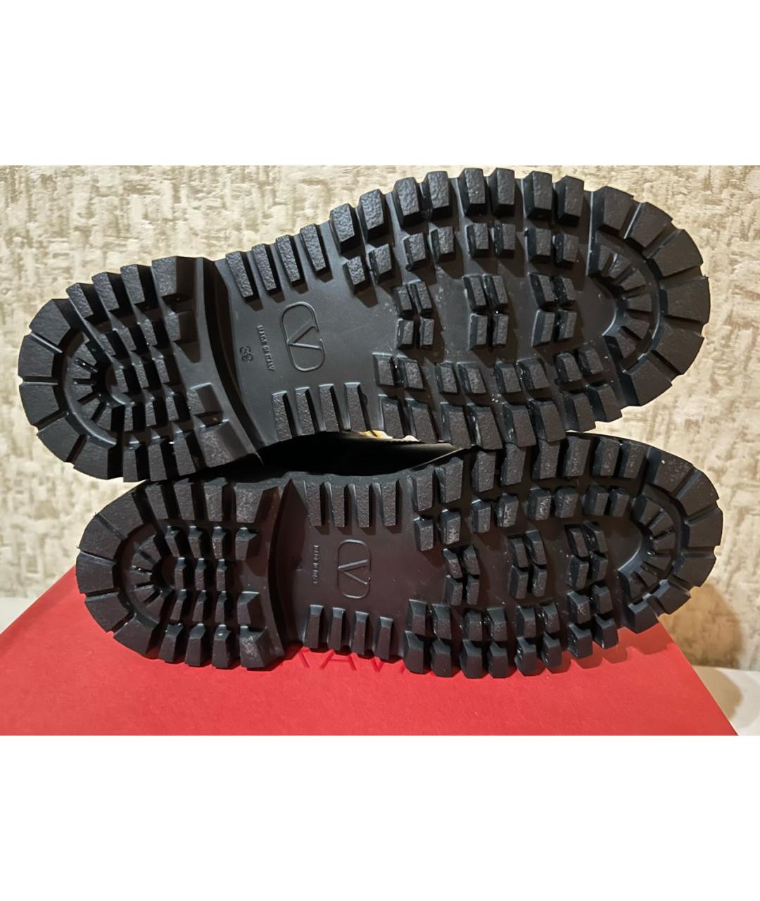 VALENTINO Черные кожаные ботинки, фото 6