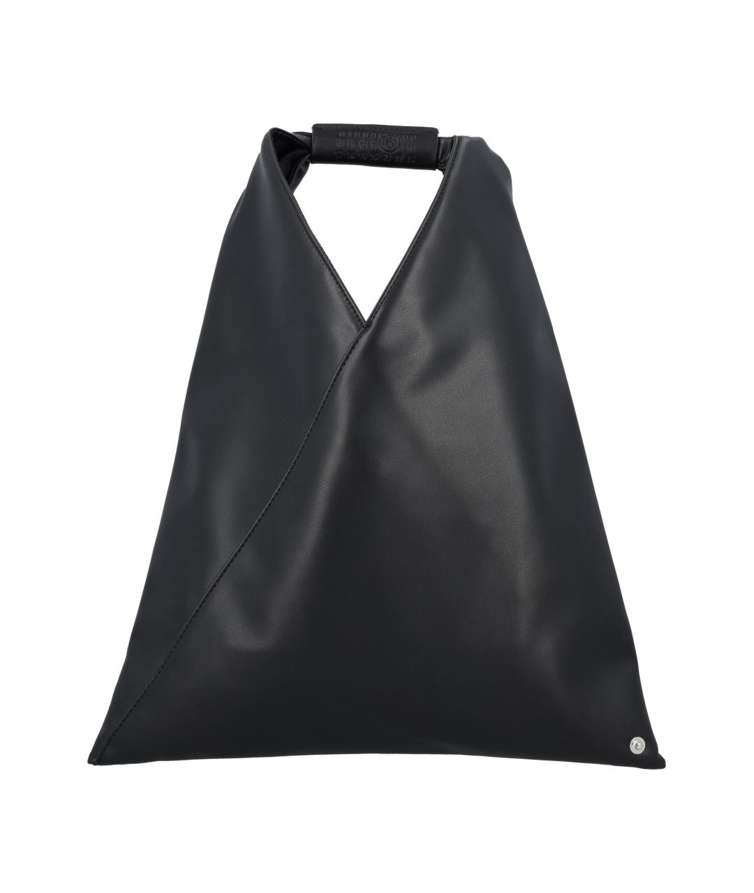 MM6 MAISON MARGIELA Черная сумка тоут из искусственной кожи, фото 1