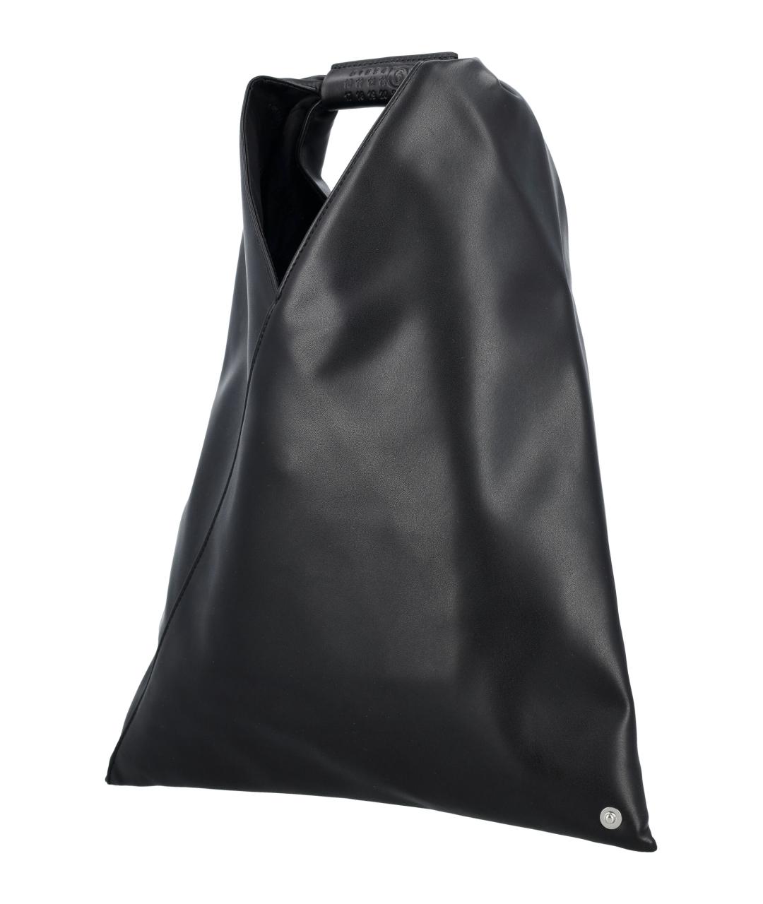 MM6 MAISON MARGIELA Черная сумка тоут из искусственной кожи, фото 3