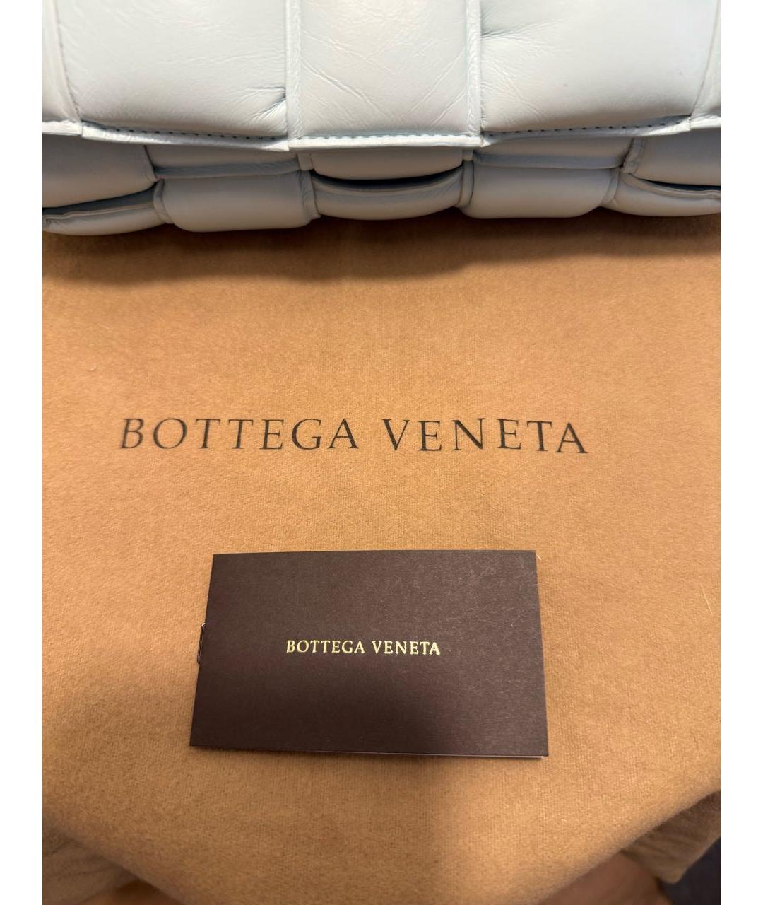 BOTTEGA VENETA Голубая кожаная сумка через плечо, фото 2