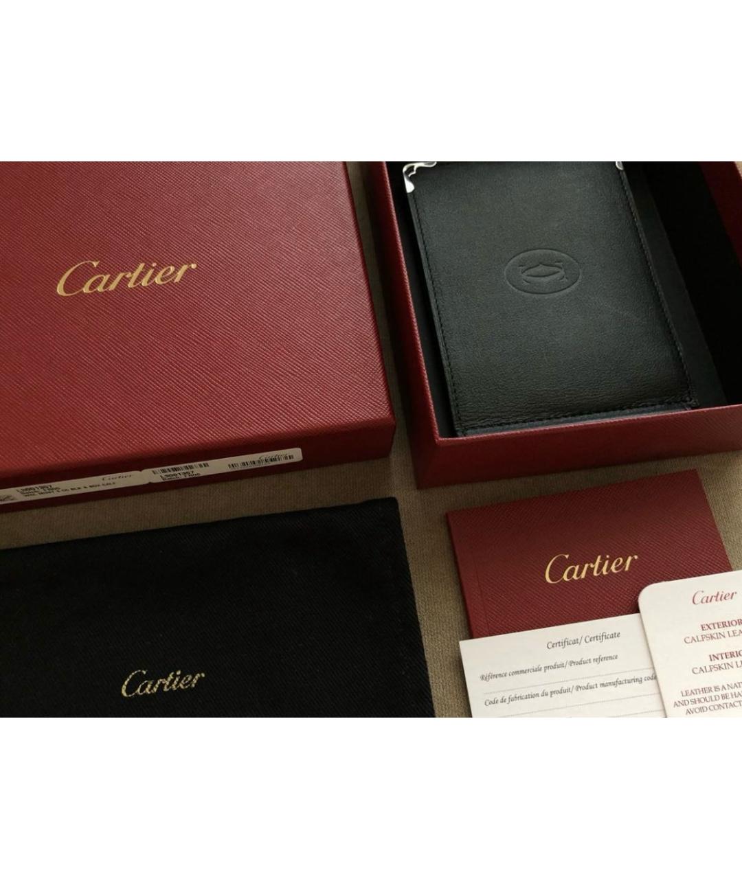 CARTIER Черный кожаный кошелек, фото 2