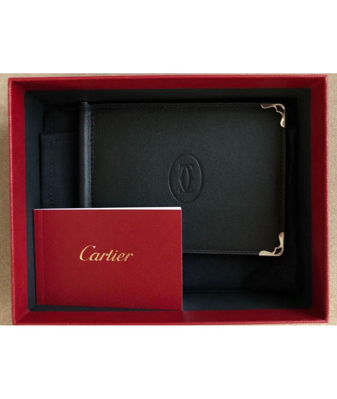 CARTIER Черный кожаный кошелек, фото 5