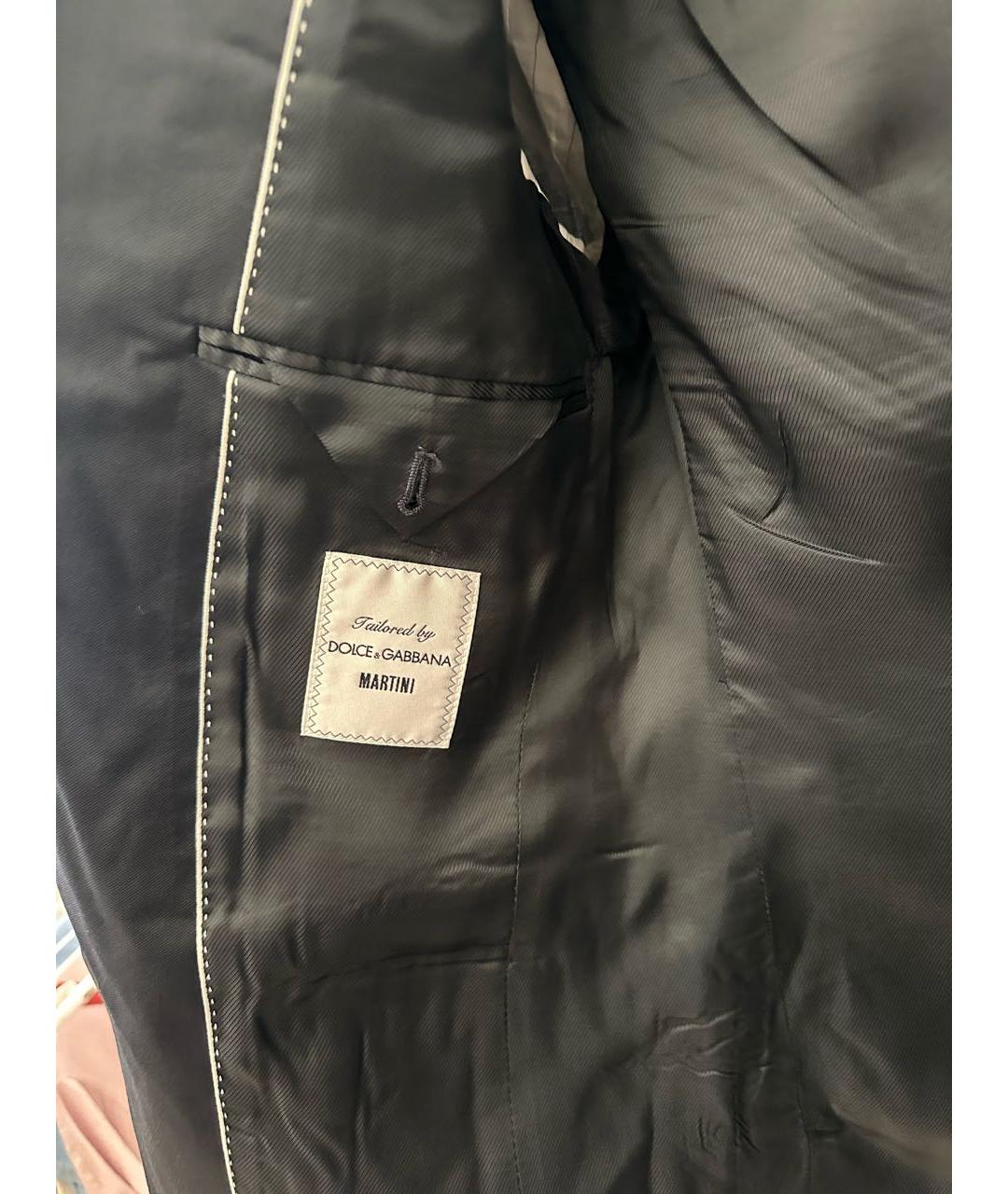 DOLCE&GABBANA Темно-синий шерстяной пиджак, фото 4