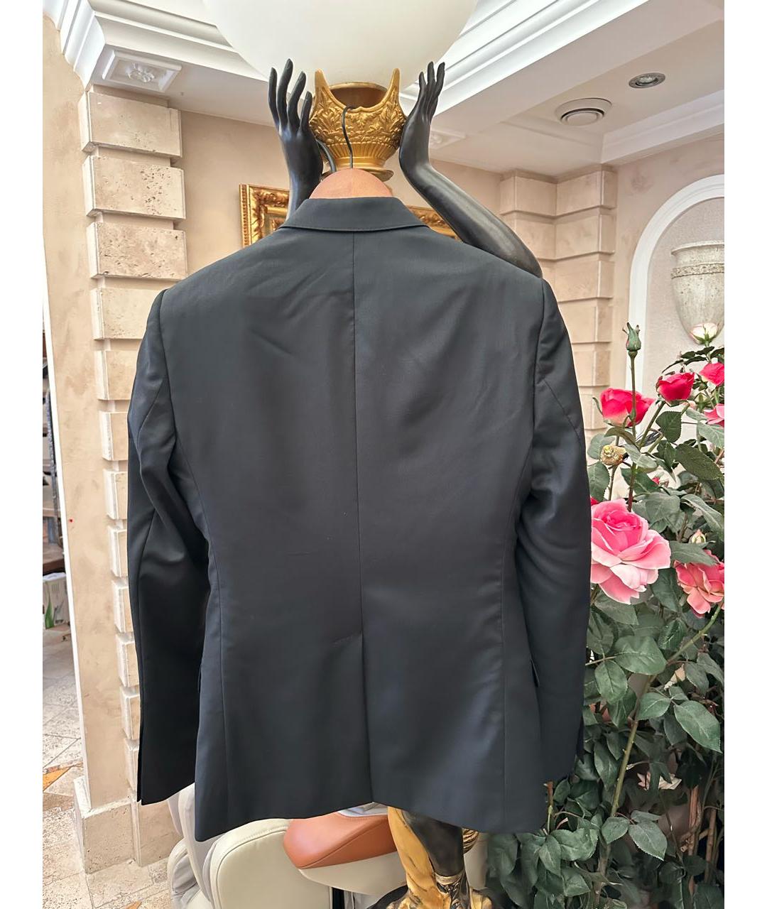 DOLCE&GABBANA Темно-синий шерстяной пиджак, фото 2