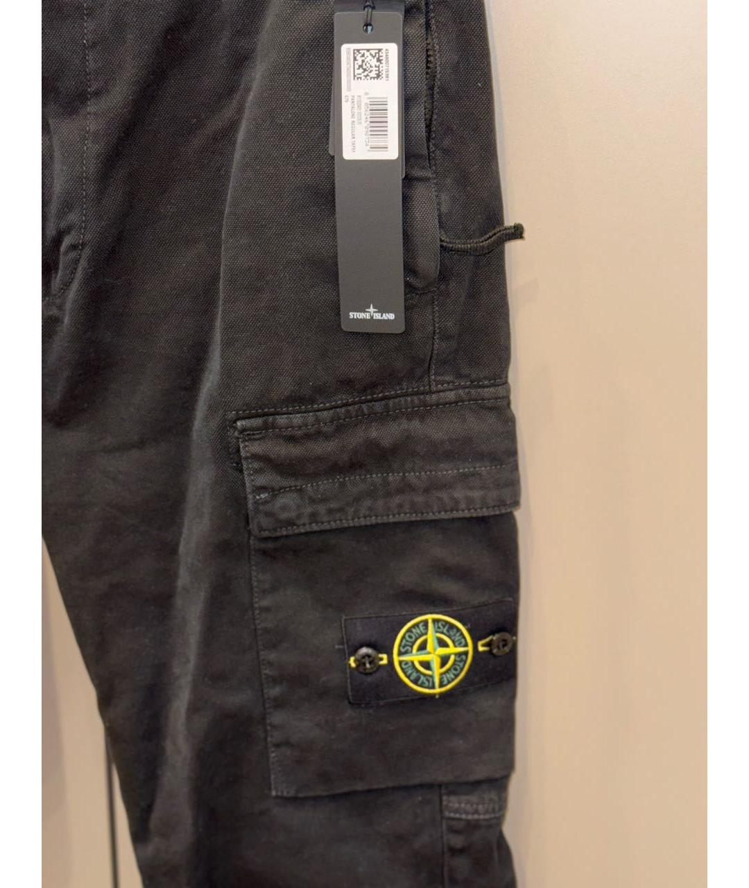 STONE ISLAND Антрацитовые хлопковые джинсы, фото 5