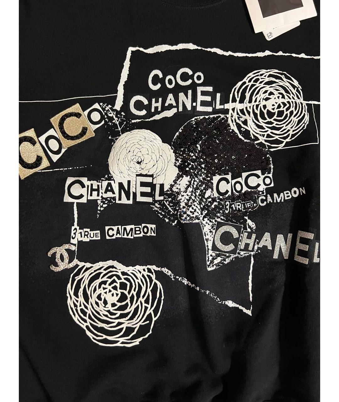 CHANEL Черный хлопковый джемпер / свитер, фото 2