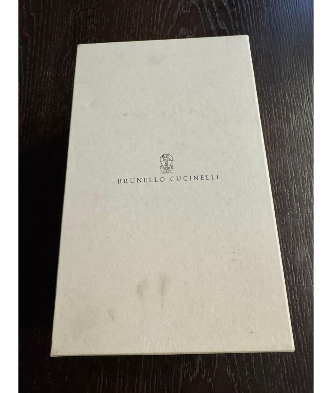 BRUNELLO CUCINELLI Темно-синие кожаные ботинки, фото 6