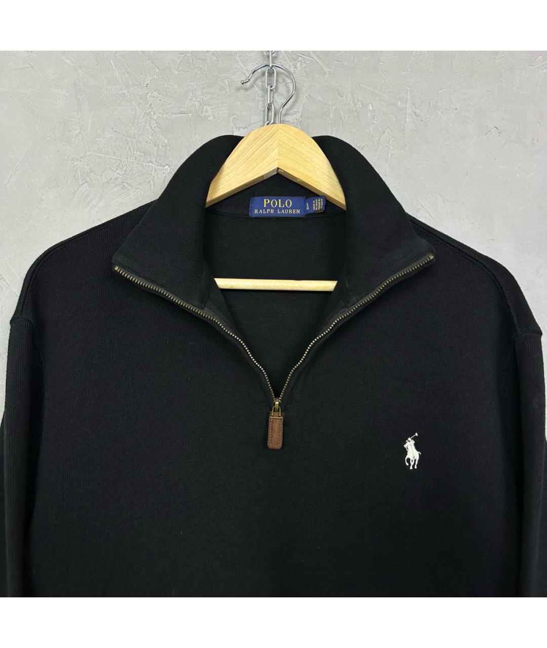 POLO RALPH LAUREN Черный хлопковый джемпер / свитер, фото 4