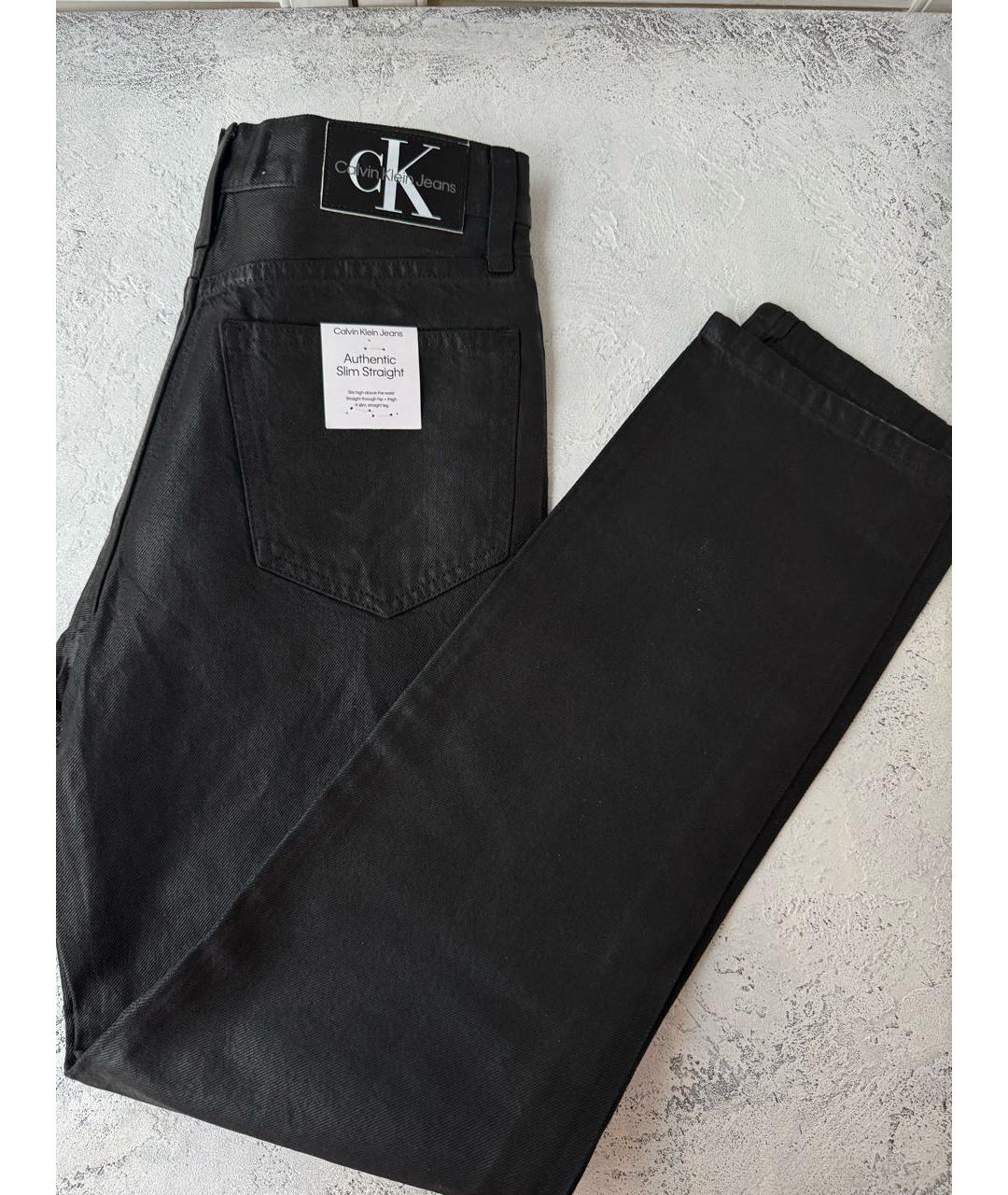 CALVIN KLEIN JEANS Черные прямые джинсы, фото 5