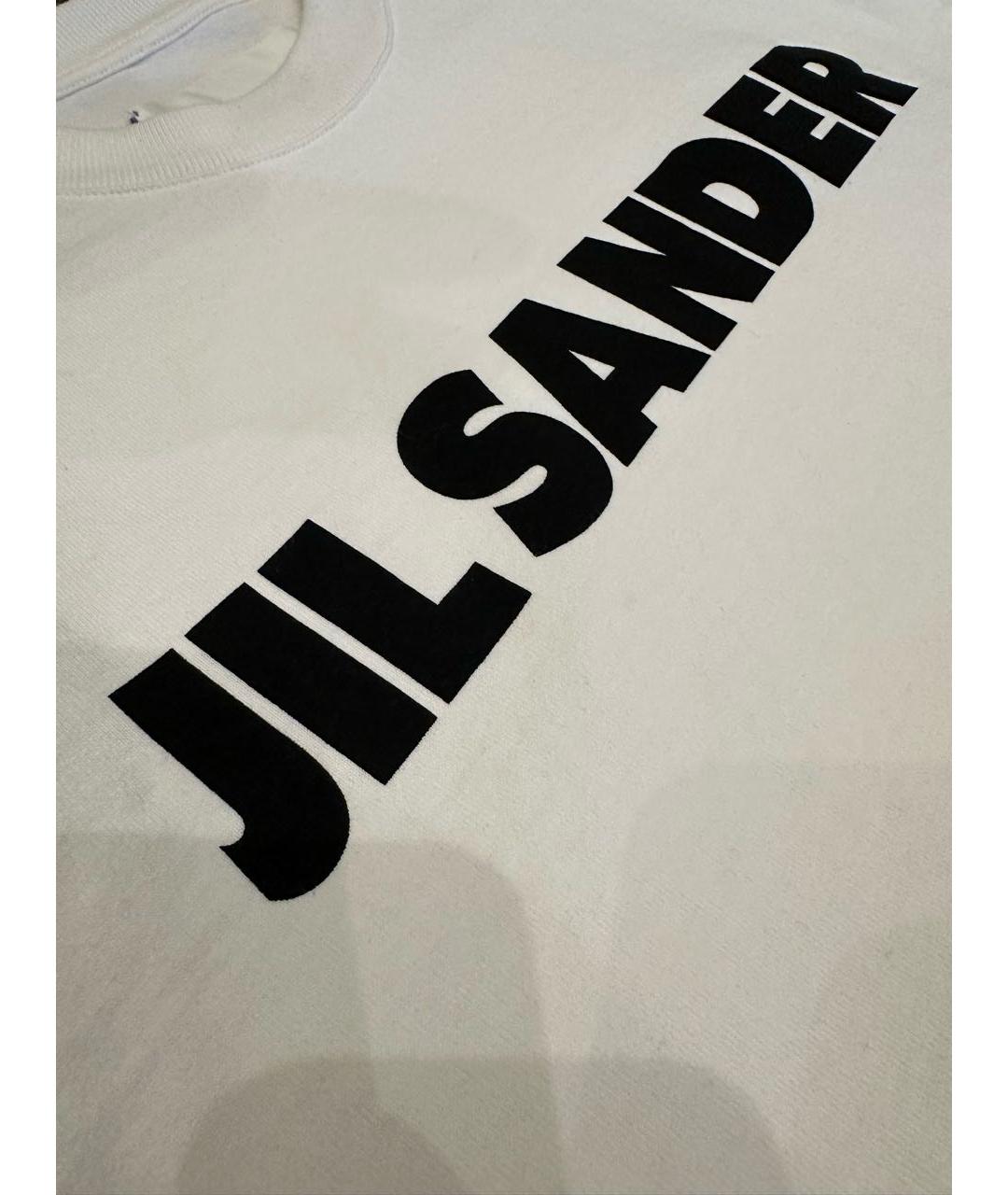 JIL SANDER Белая хлопковая футболка, фото 2