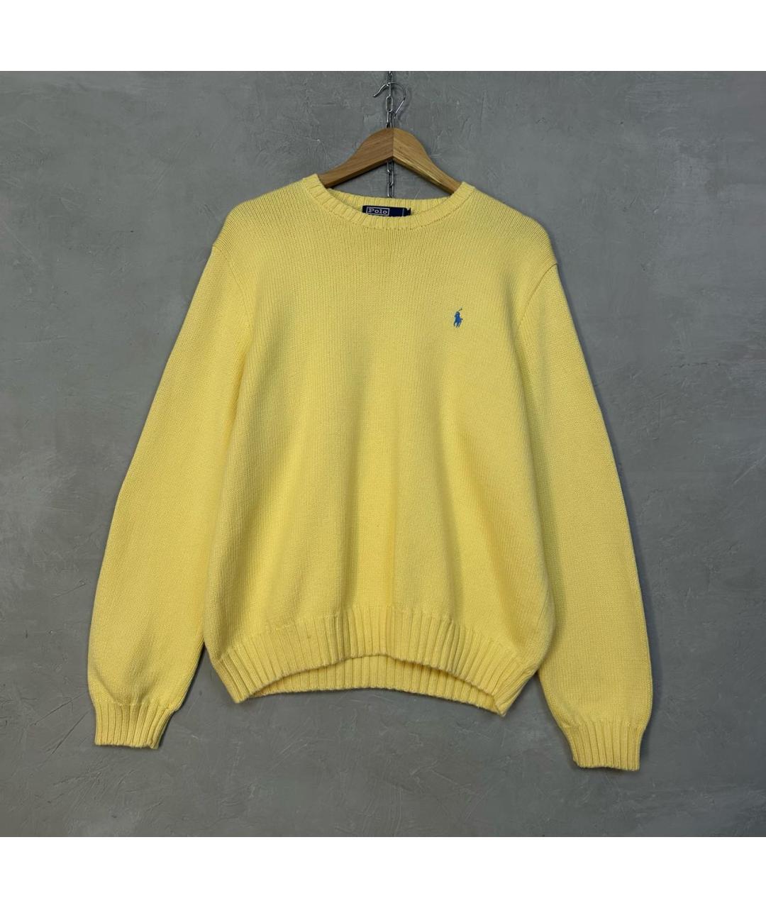 POLO RALPH LAUREN Желтый хлопковый джемпер / свитер, фото 8