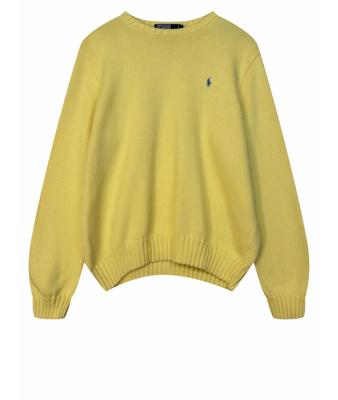 POLO RALPH LAUREN Желтый хлопковый джемпер / свитер, фото 1