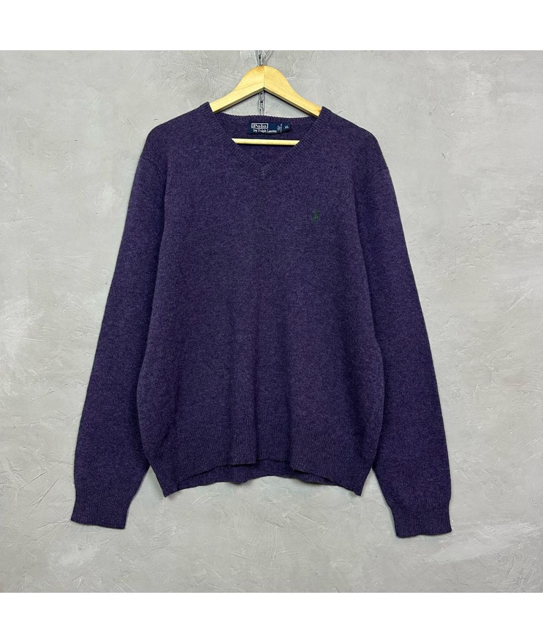 POLO RALPH LAUREN Фиолетовый шерстяной джемпер / свитер, фото 9