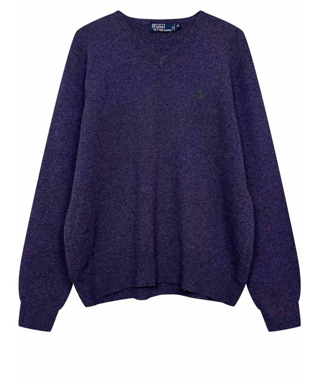POLO RALPH LAUREN Фиолетовый шерстяной джемпер / свитер, фото 1