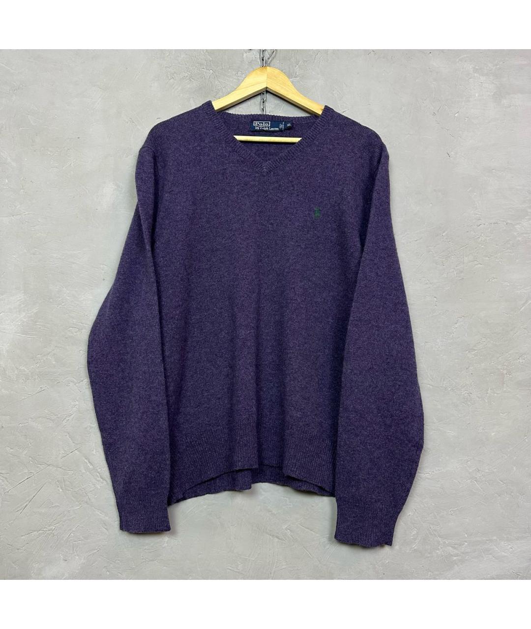 POLO RALPH LAUREN Фиолетовый шерстяной джемпер / свитер, фото 2