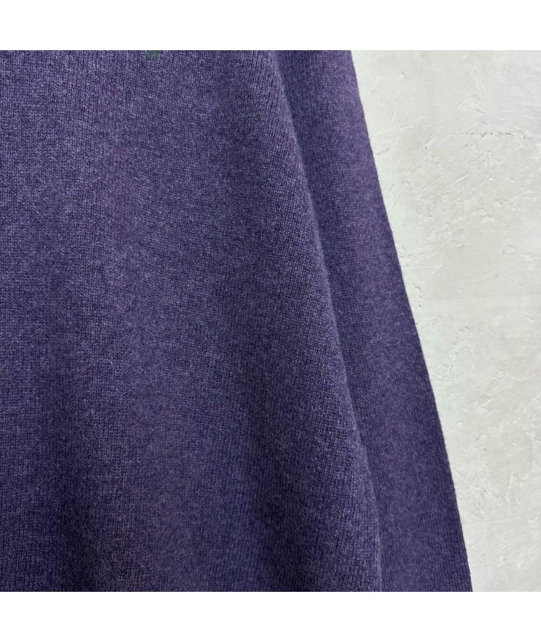 POLO RALPH LAUREN Фиолетовый шерстяной джемпер / свитер, фото 6