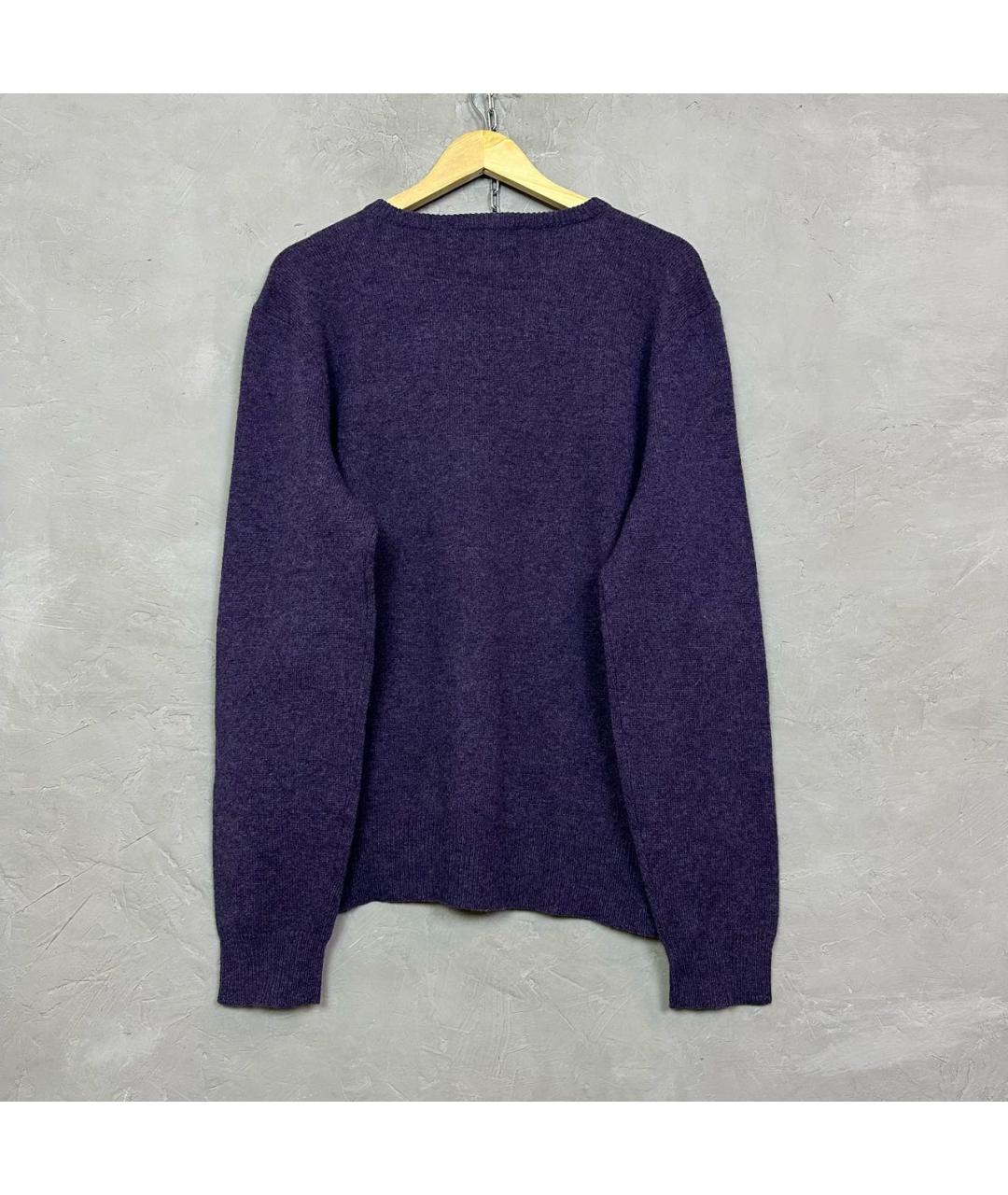 POLO RALPH LAUREN Фиолетовый шерстяной джемпер / свитер, фото 3
