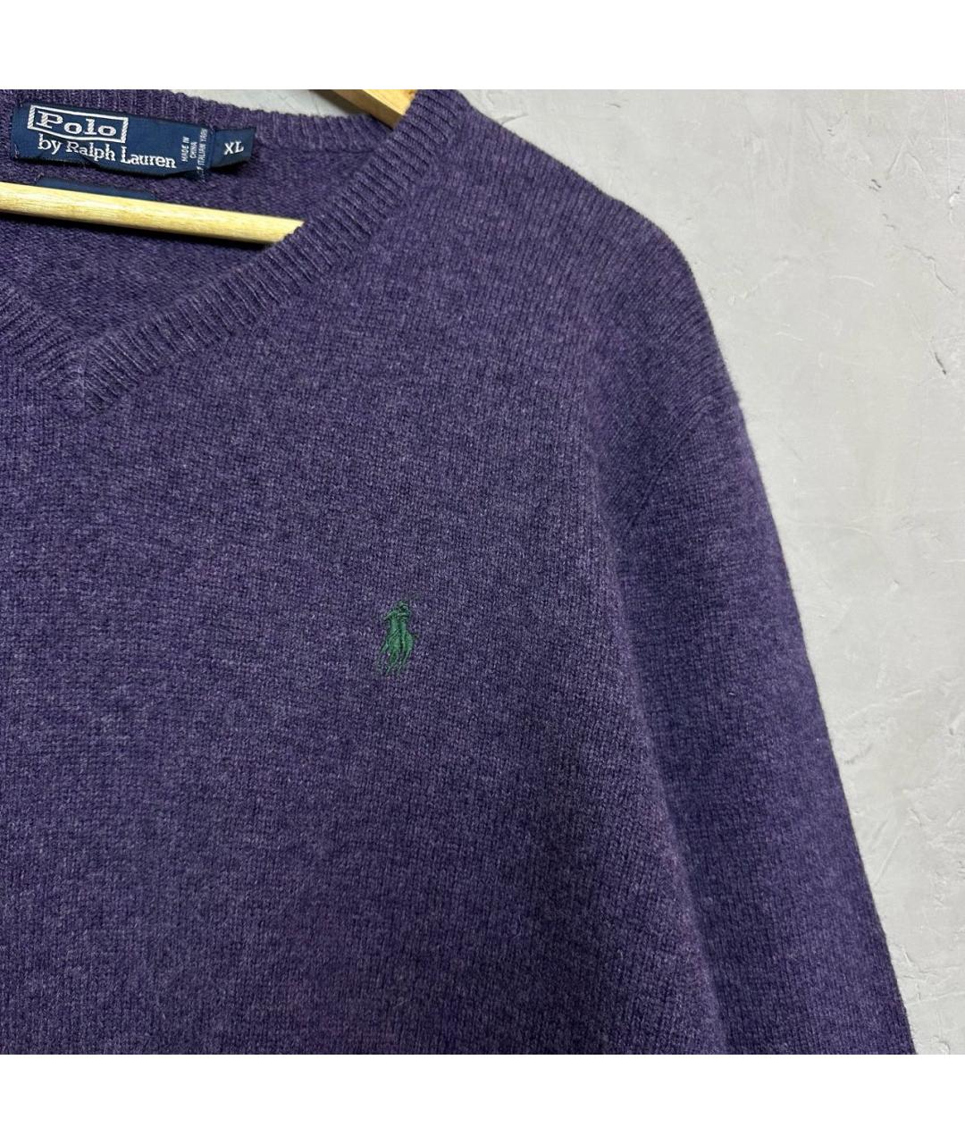POLO RALPH LAUREN Фиолетовый шерстяной джемпер / свитер, фото 5