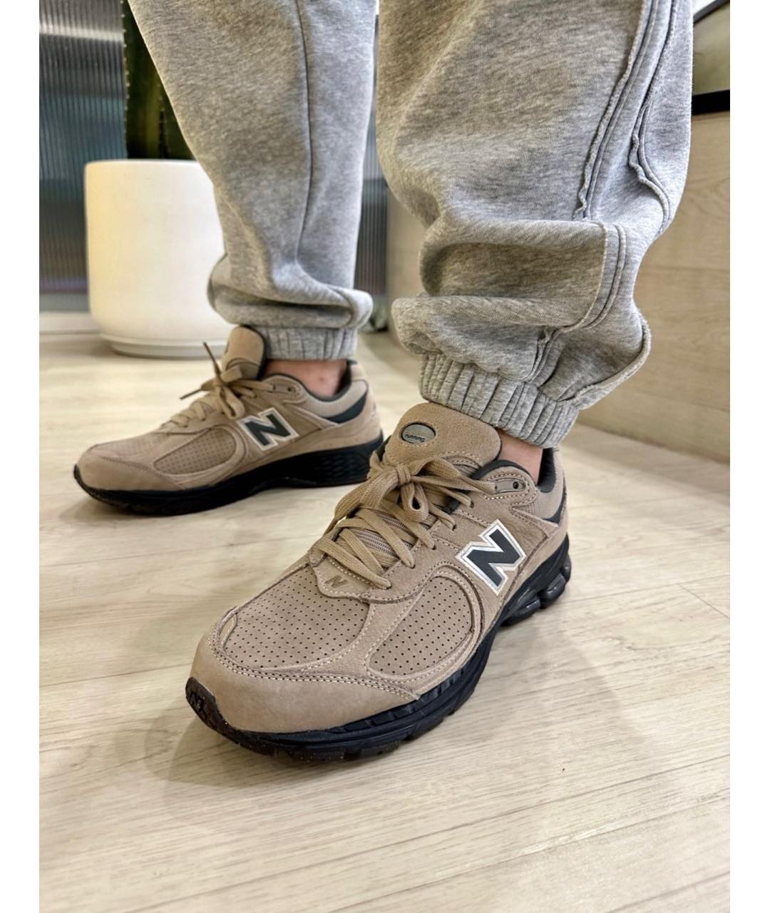 NEW BALANCE Бежевые кожаные низкие кроссовки / кеды, фото 4