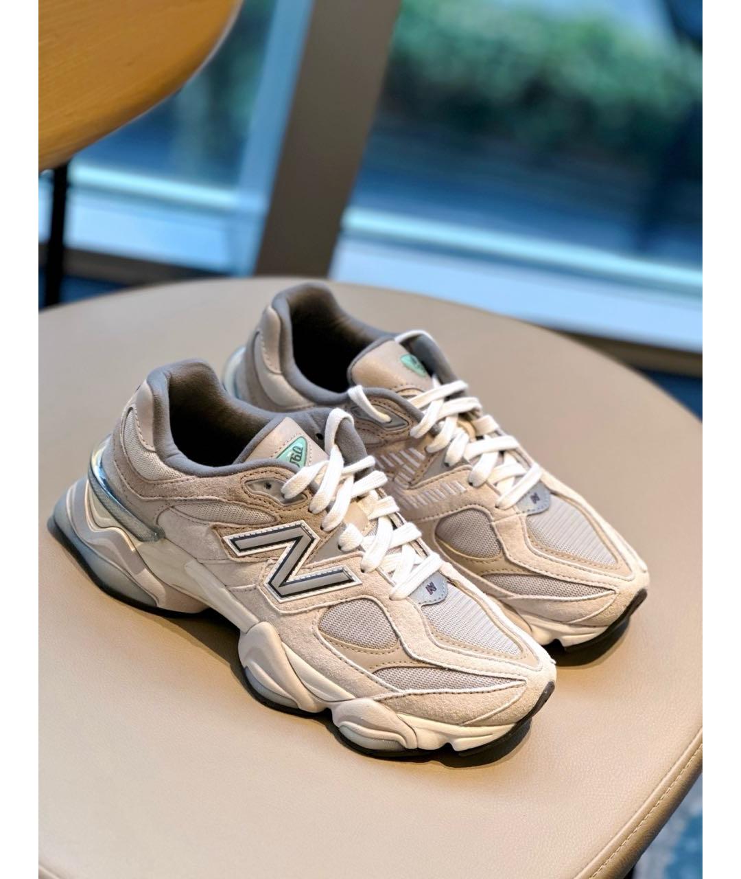 NEW BALANCE Бежевые замшевые кроссовки, фото 4