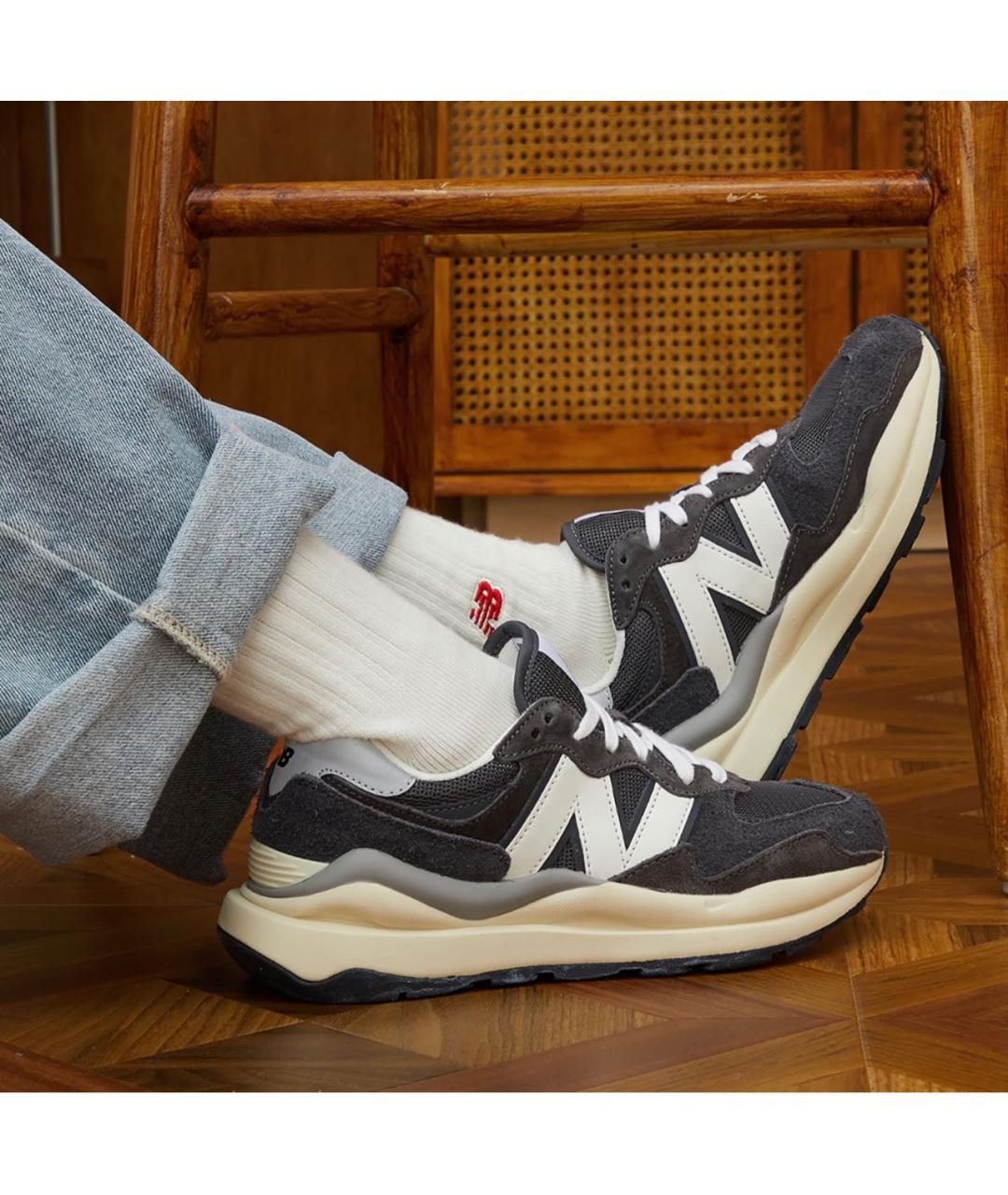 NEW BALANCE Серые замшевые кроссовки, фото 4