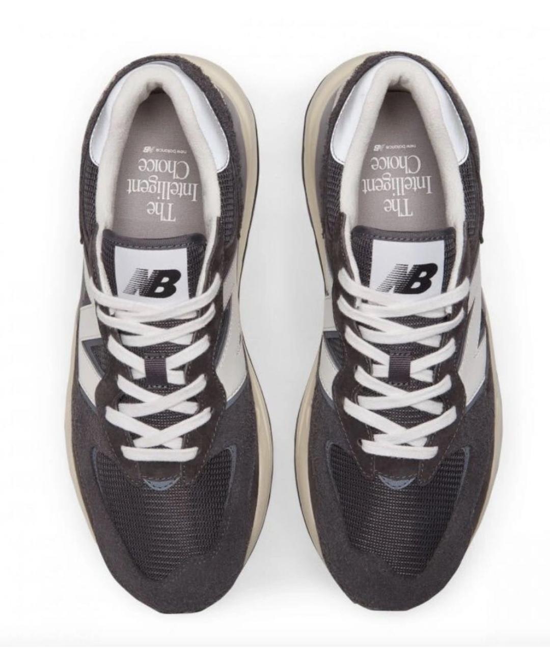 NEW BALANCE Серые замшевые кроссовки, фото 3