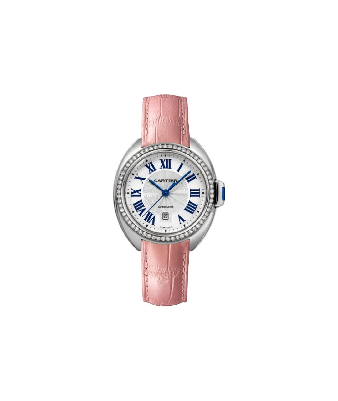 CARTIER Розовые металлические часы, фото 5