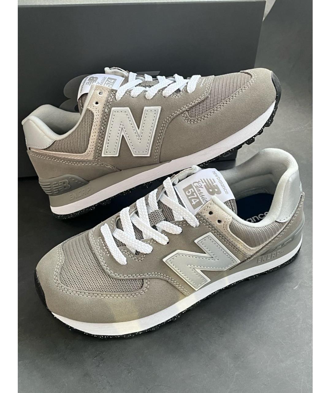 NEW BALANCE Серые замшевые кроссовки, фото 4