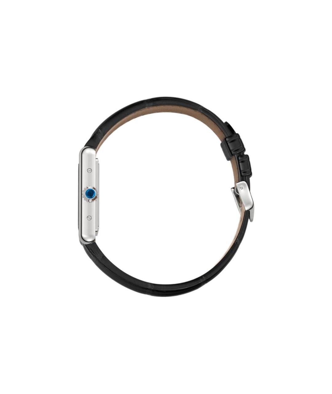 CARTIER Черные кожаные часы, фото 3