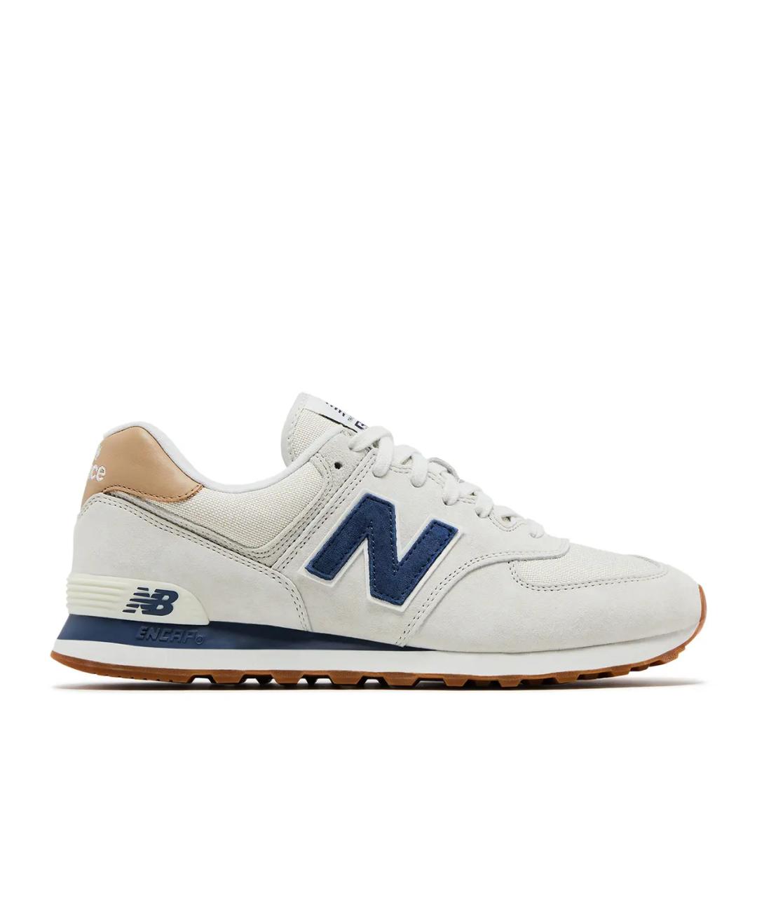 NEW BALANCE Бежевые замшевые низкие кроссовки / кеды, фото 1