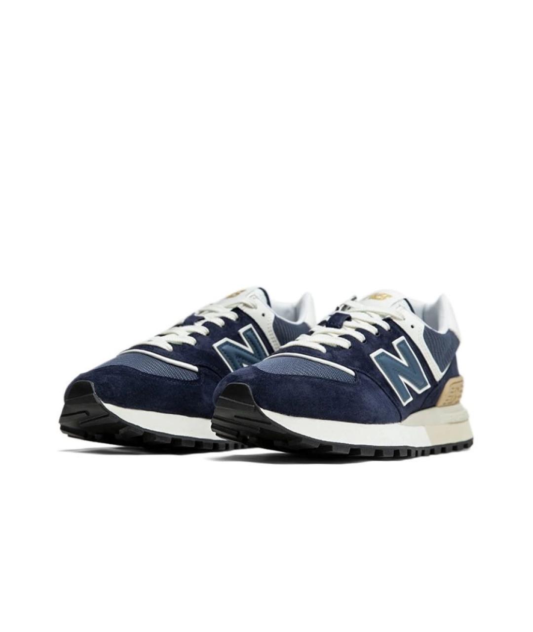 NEW BALANCE Синие замшевые кроссовки, фото 2