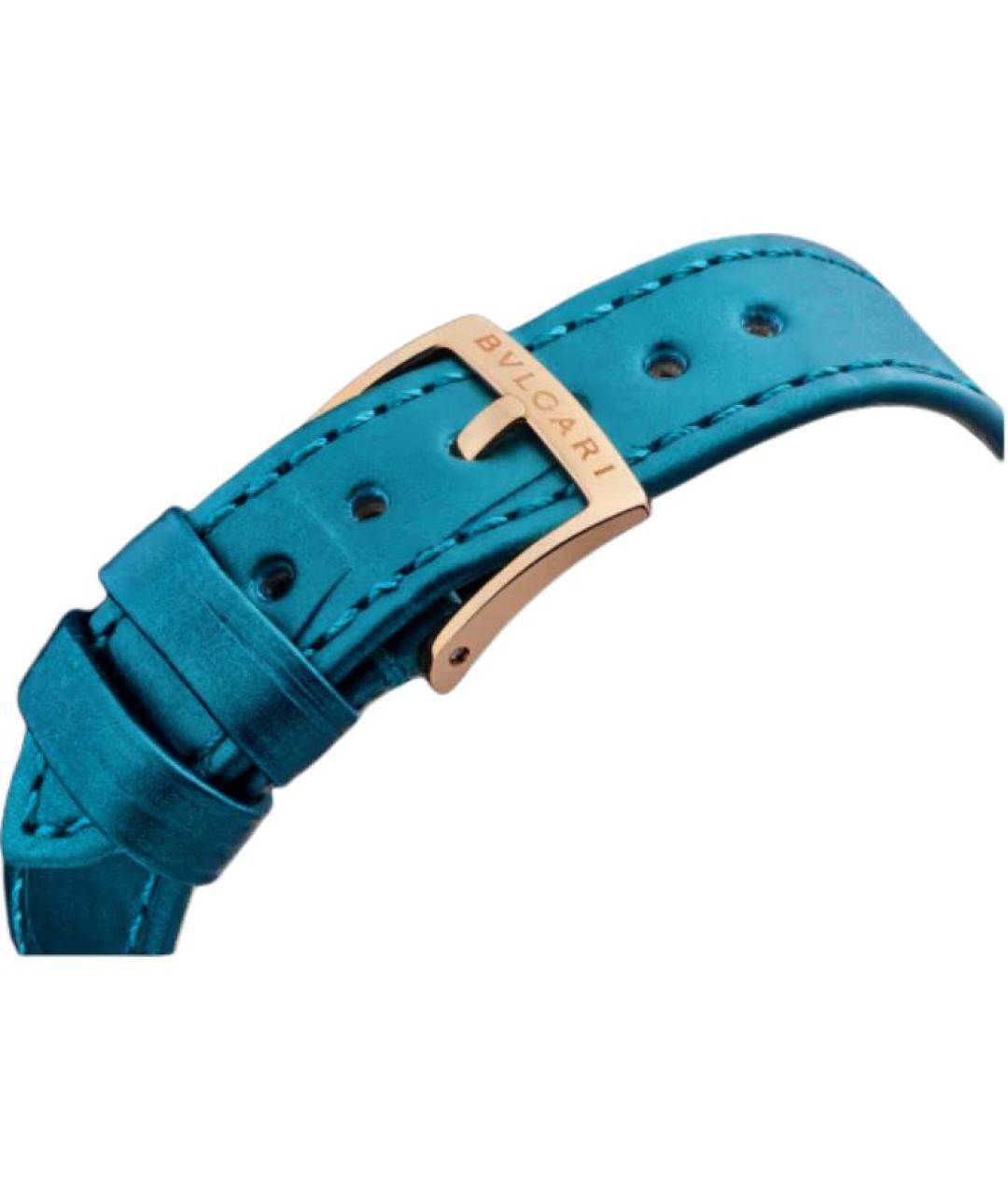 BVLGARI Бирюзовые часы из розового золота, фото 4