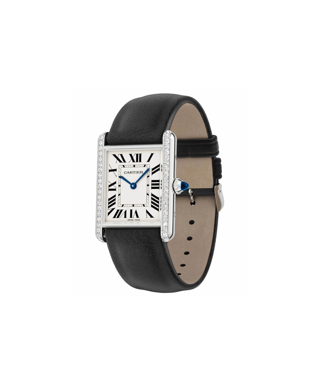 CARTIER Черные кожаные часы, фото 3