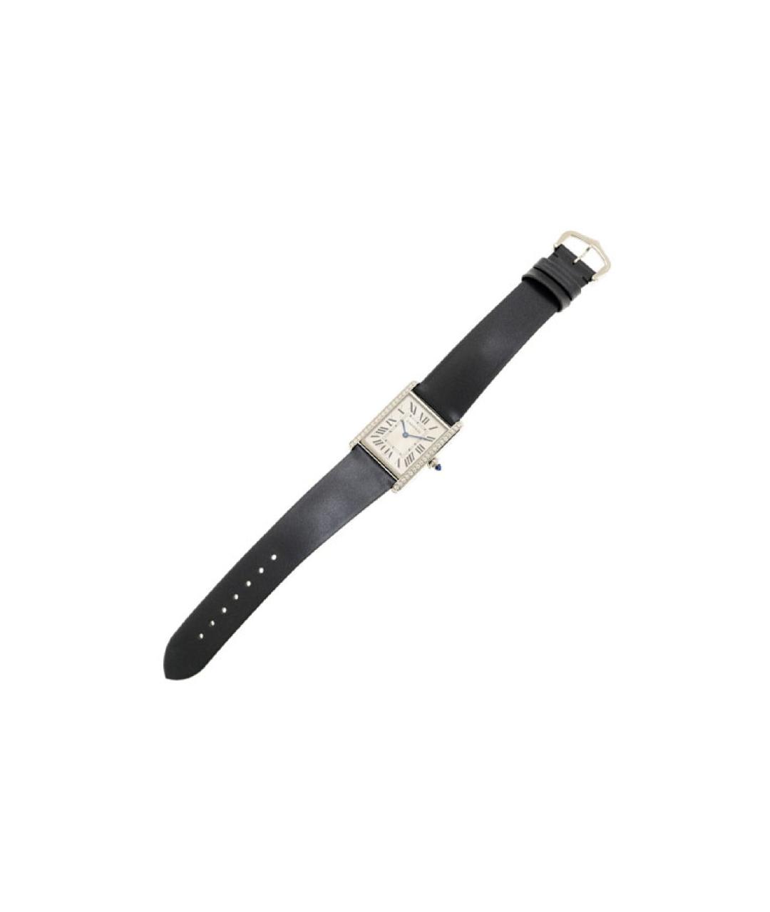 CARTIER Черные кожаные часы, фото 4