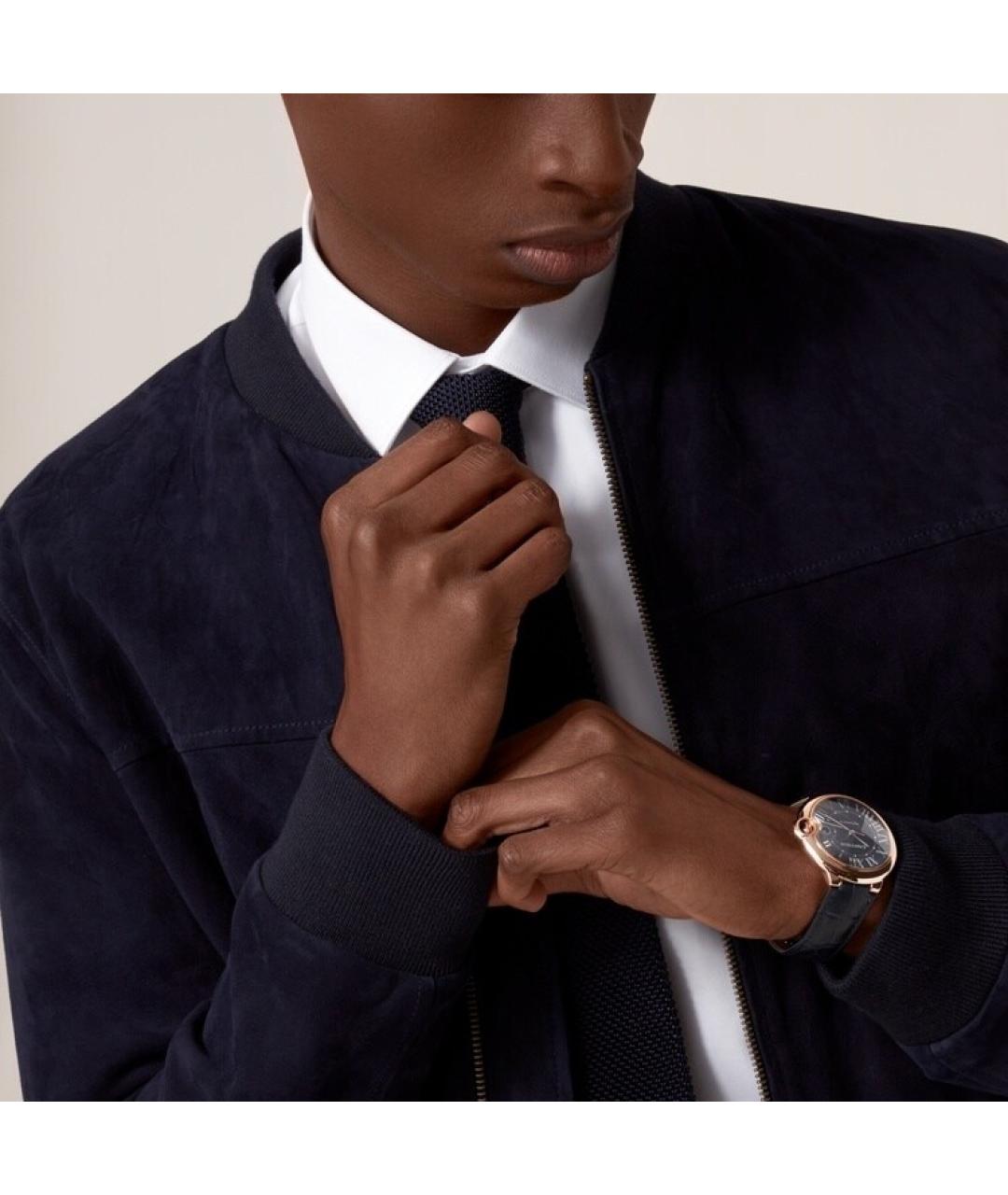 CARTIER Темно-синие часы из розового золота, фото 5