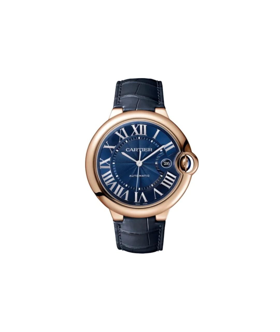 CARTIER Темно-синие часы из розового золота, фото 1