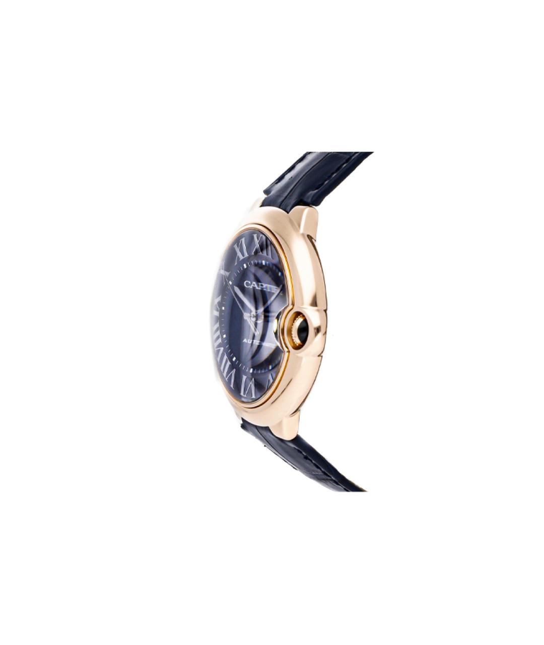 CARTIER Темно-синие часы из розового золота, фото 3