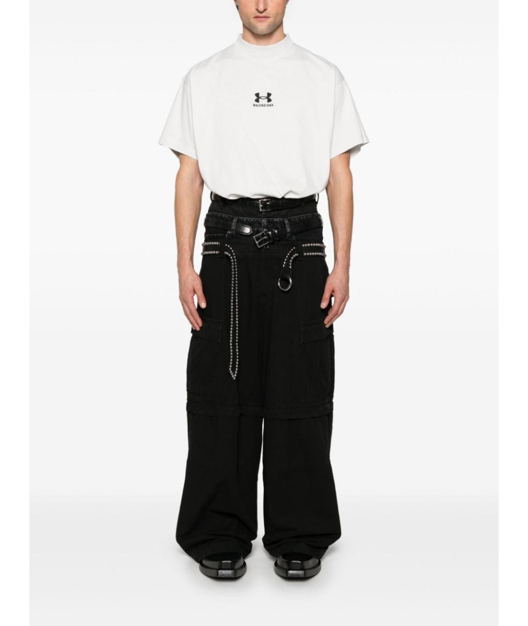 BALENCIAGA Белая хлопковая футболка, фото 2