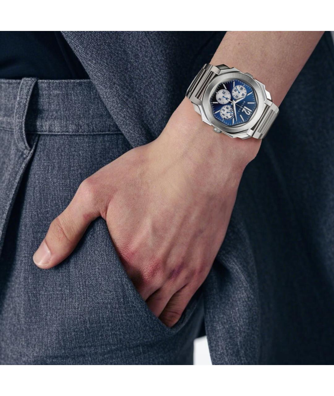 BVLGARI Синие часы, фото 2
