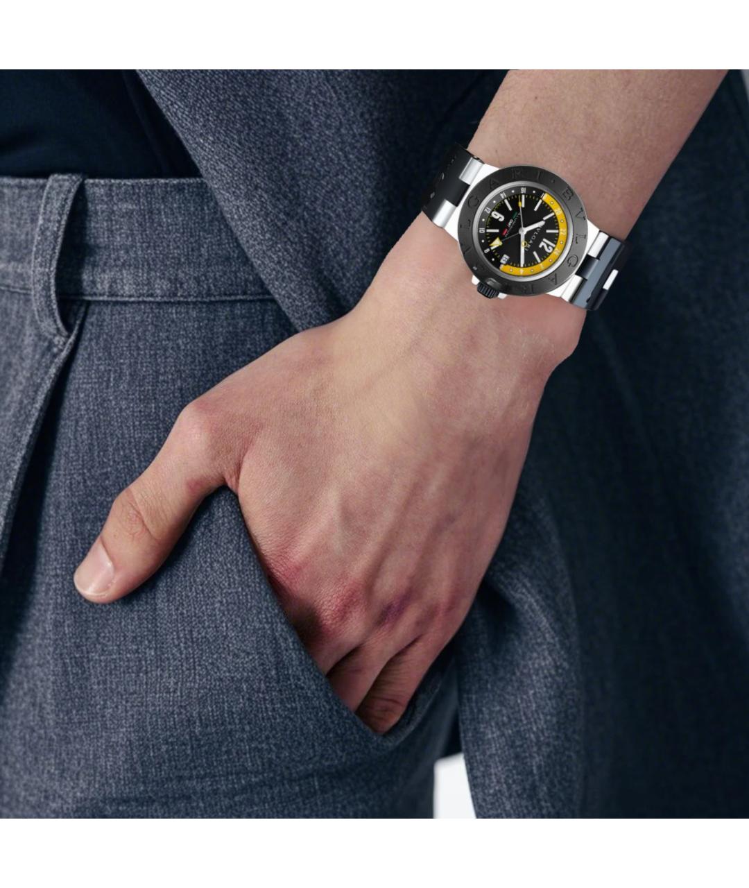 BVLGARI Черные часы, фото 4