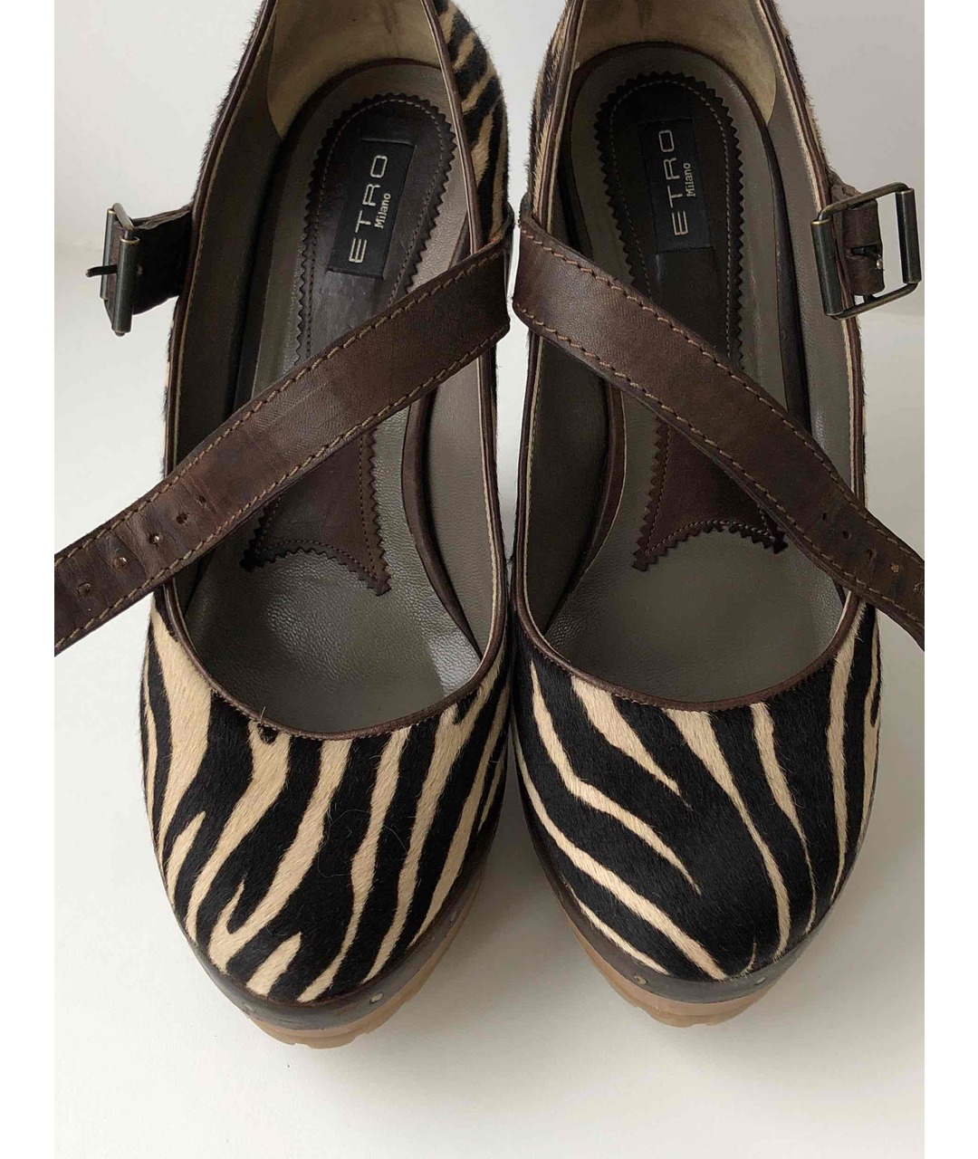 ETRO Коричневые туфли из экзотической кожи, фото 2