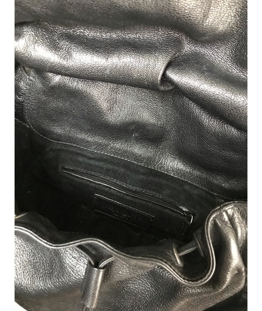 YVES SAINT LAURENT VINTAGE Черная кожаная сумка тоут, фото 4