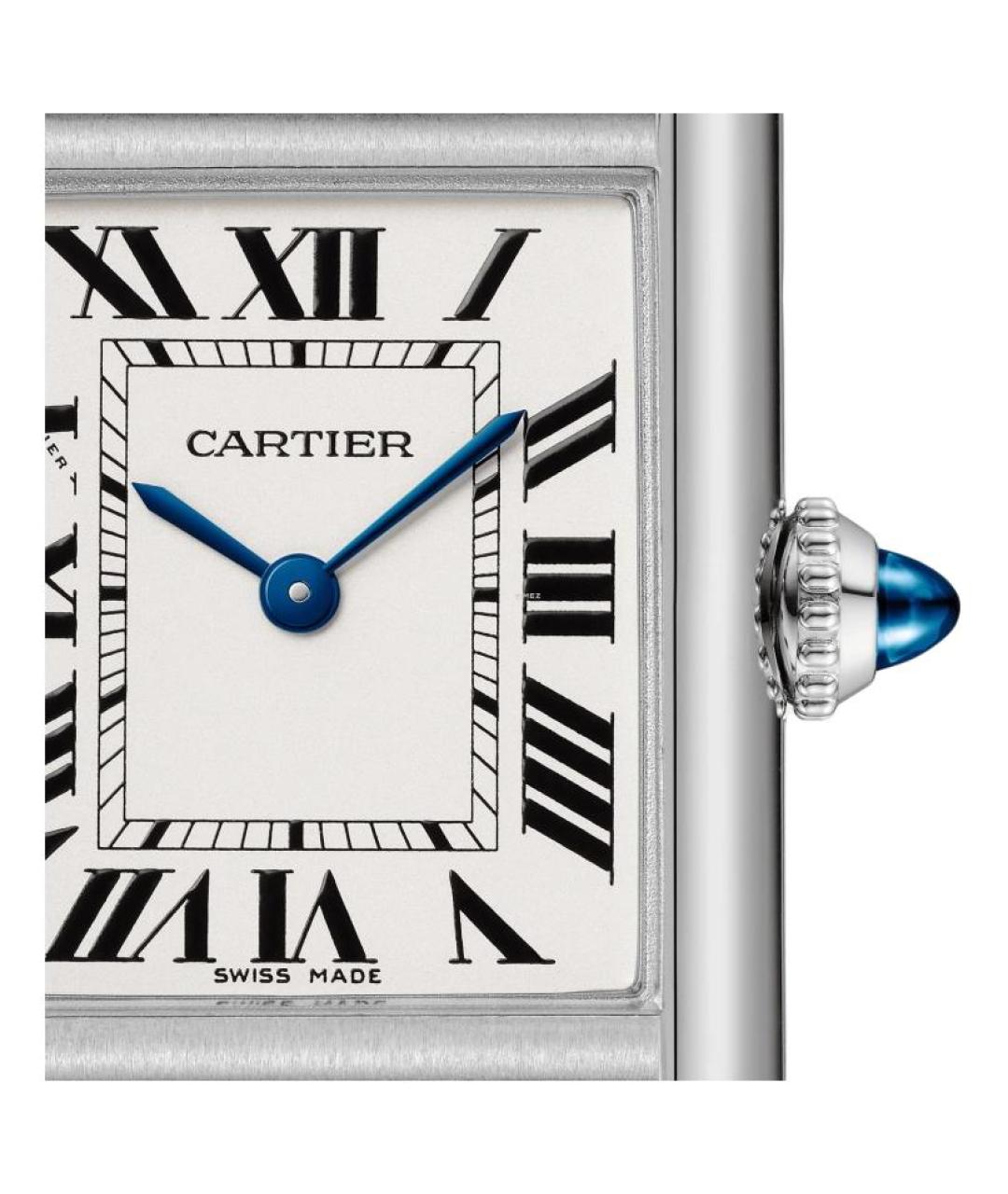 CARTIER Черные кожаные часы, фото 2