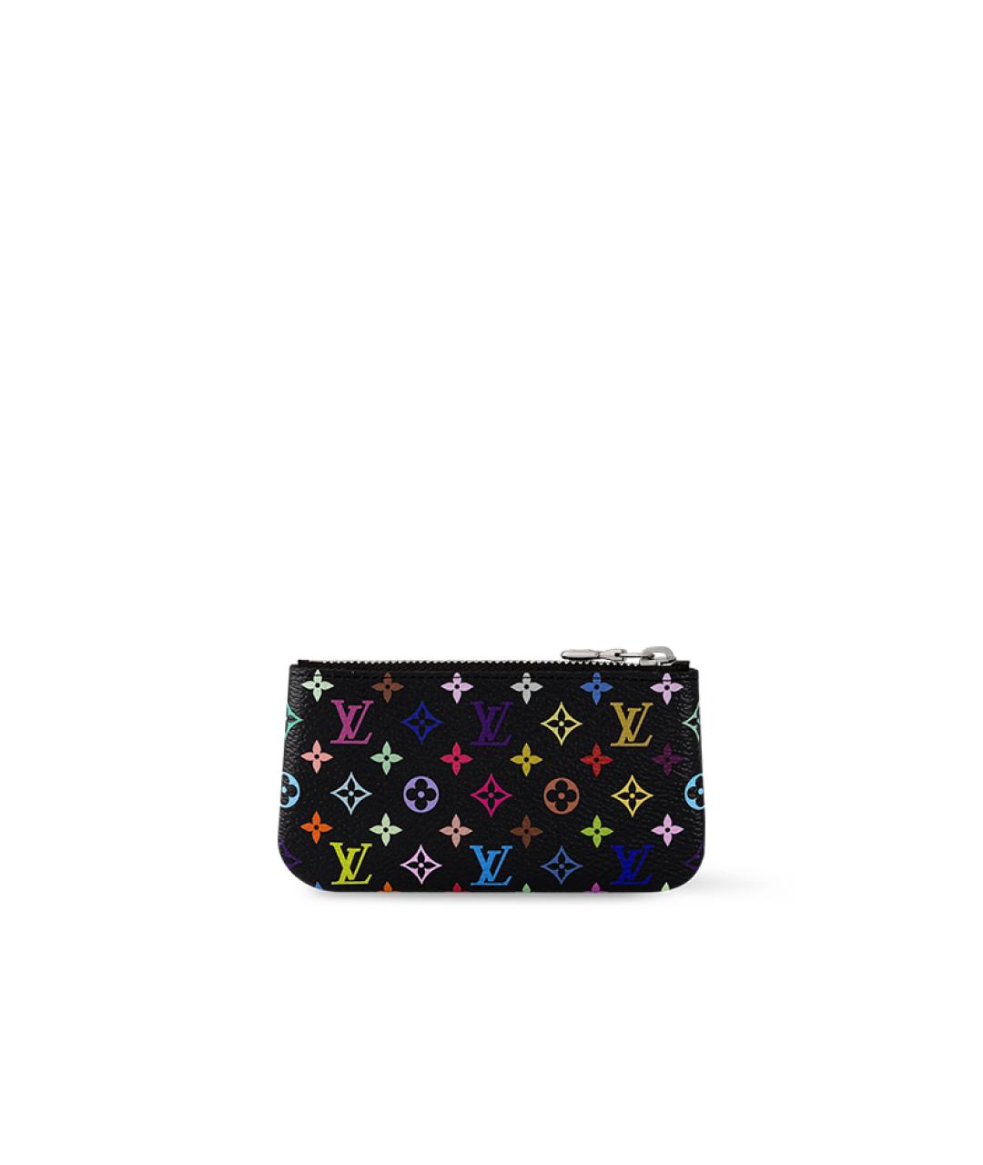 LOUIS VUITTON Черный кожаный кошелек, фото 3