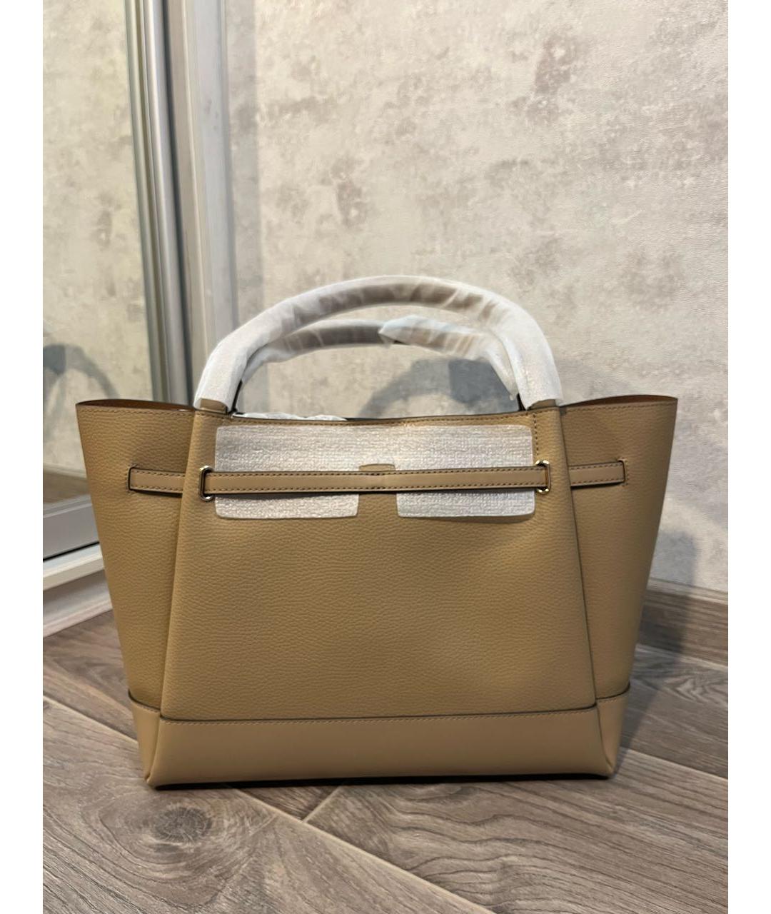 MICHAEL KORS Бежевая кожаная сумка тоут, фото 2
