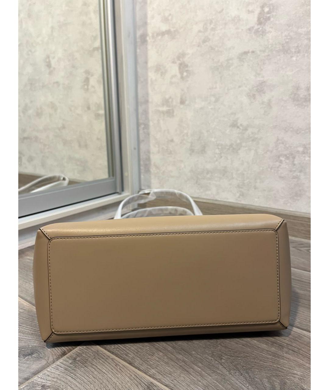 MICHAEL KORS Бежевая кожаная сумка тоут, фото 4