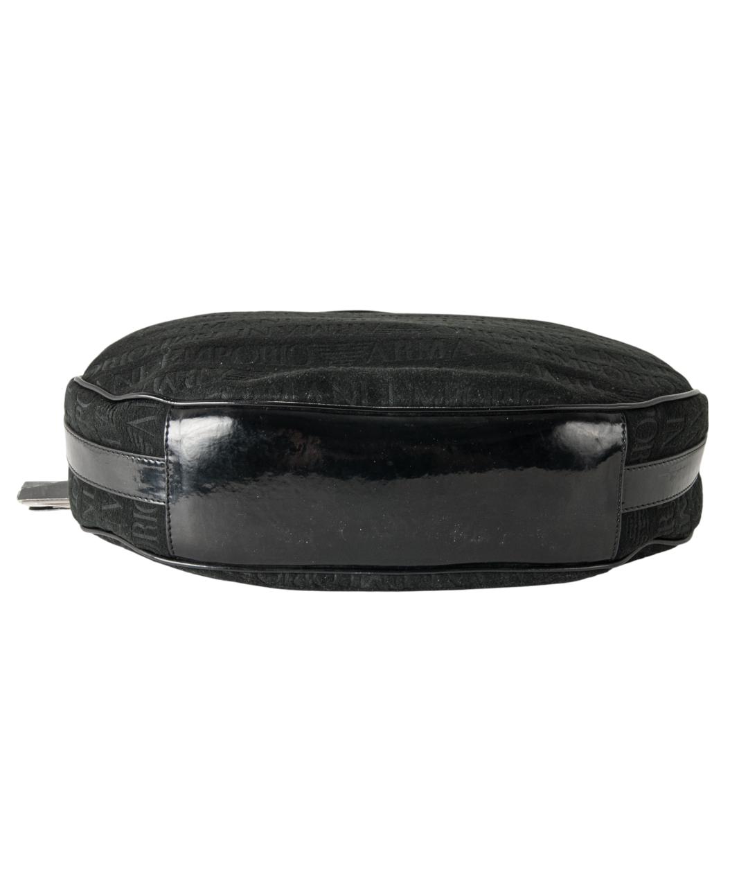 EMPORIO ARMANI Черная тканевая сумка через плечо, фото 5