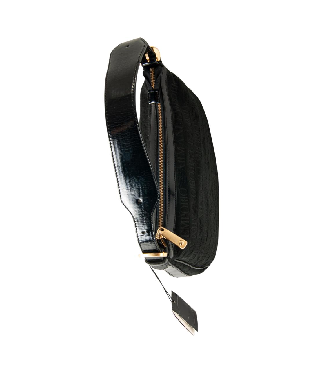 EMPORIO ARMANI Черная тканевая сумка через плечо, фото 4