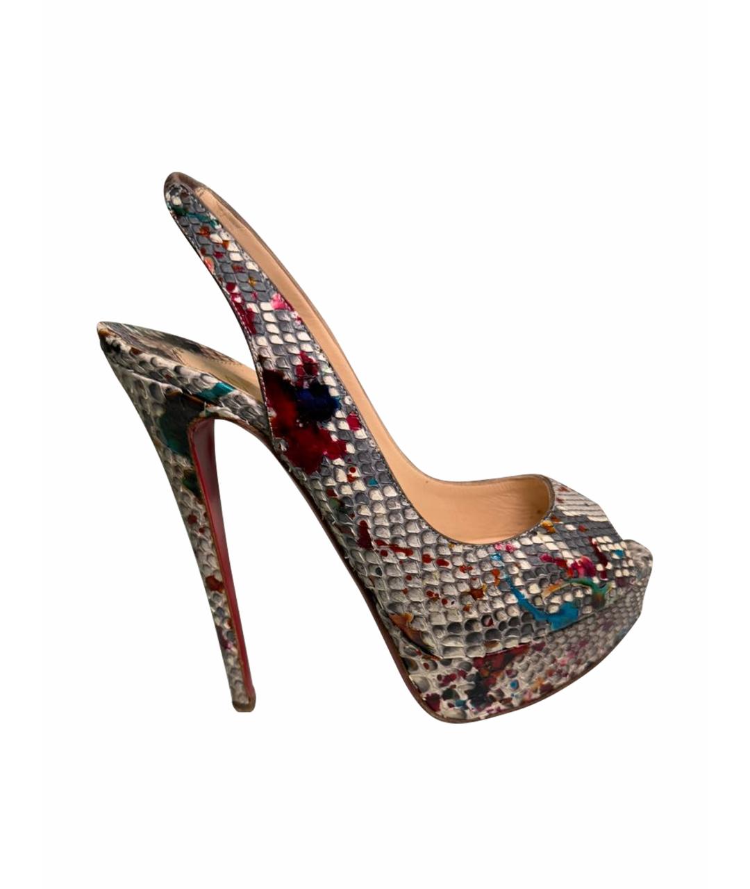 CHRISTIAN LOUBOUTIN Мульти туфли из экзотической кожи, фото 1